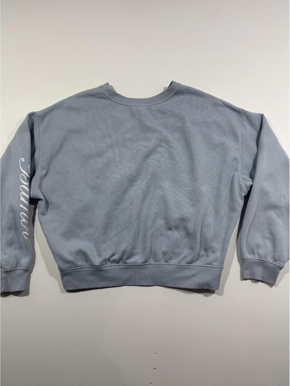 Disney Bambi Sweatshirt Womens Medium Blue Embroidered Crewneck Thumper Flower - Picture 3 of 9